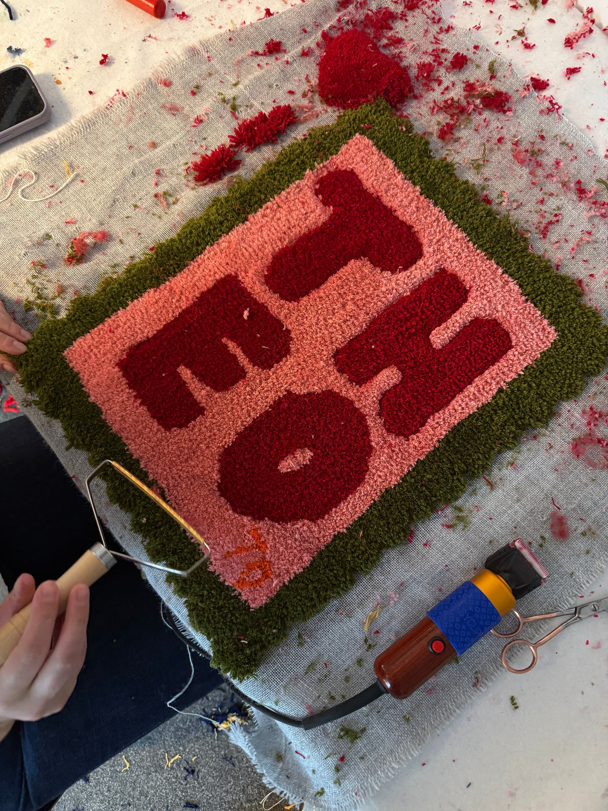 Getuftetes Bild aus dem Tufting Workshop in Augsburg