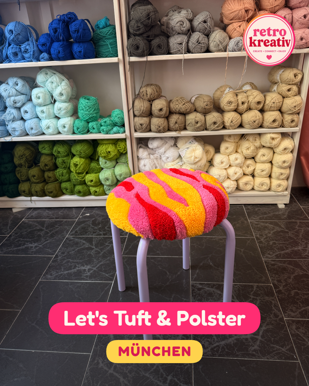 Let's Tuft & Polster · Tante Aenne München · So 15.11. · 10 Uhr
